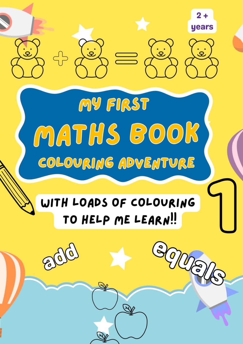 My first maths colouring adventure book